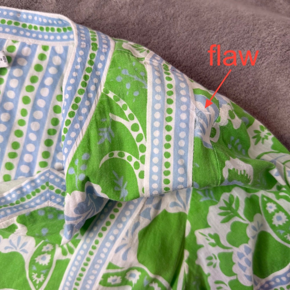 Gretchen Scott Dress Size Goddess XXL Green Blue Floral Paisley Tiered Mini - Picture 6 of 14